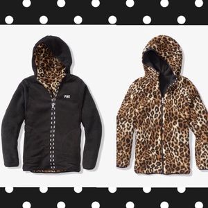 PINK Super Cozy Sherpa Reversible Coat